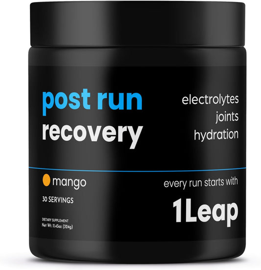 Joint Support and Electrolyte Powder for Runners - Sugar-Free Post-Run Recovery with Glucosamine, Chondroitin, MSM, and Turmeric - Mango Flavor - 30 Servings