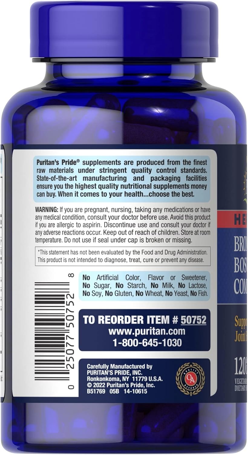 Joint Support Complex with Bromelain, Boswellia, and Turmeric - 120 Capsules