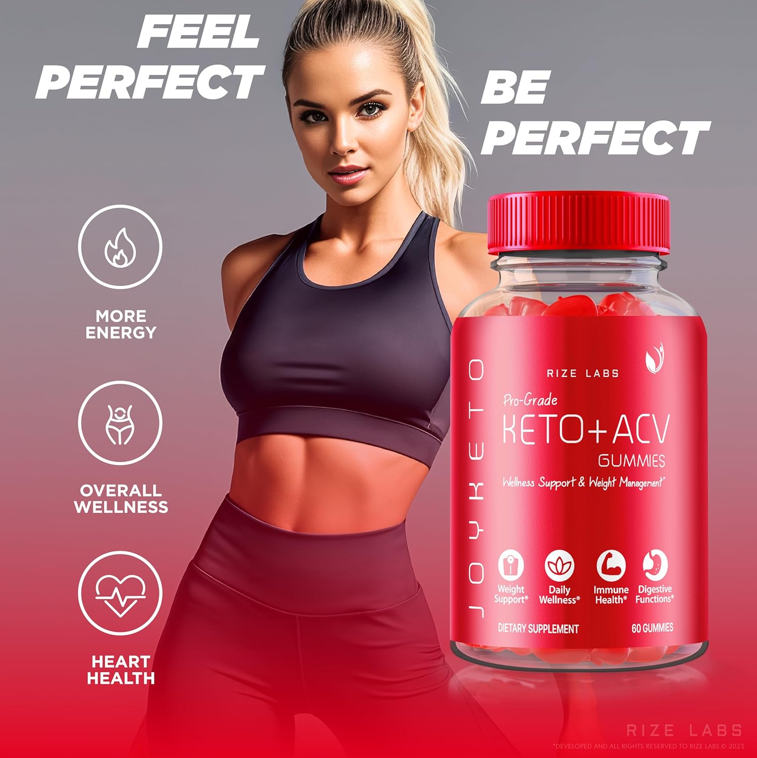 Joy Keto Plus ACV Gummies Pack of 2 for Advanced  Slimming Formula  and Improved Digestion - Official Reviews of Joy Keto ACV Gummies with Vitamin B12 (120 Gummies)