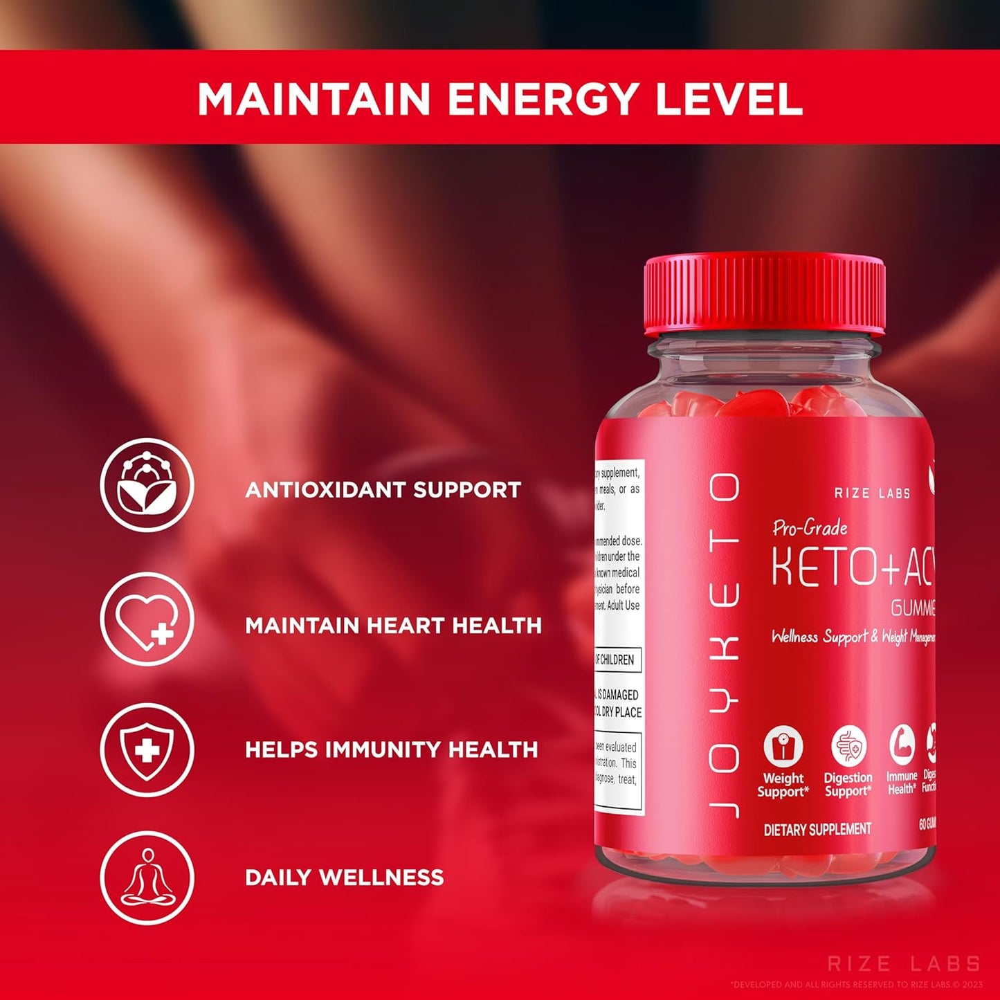 Joy Keto Plus ACV Gummies Pack of 2 for Advanced  Slimming Formula  and Improved Digestion - Official Reviews of Joy Keto ACV Gummies with Vitamin B12 (120 Gummies)