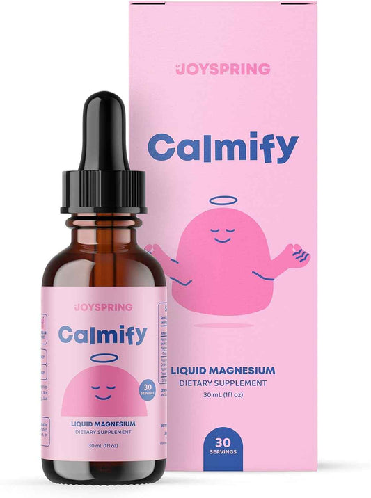 JoySpring Calmify Liquid Magnesium for Kids | Organic Chamomile & L-Theanine Supplement | Sugar-Free & Gluten-Free | Calm Support | Magnesium Glycinate