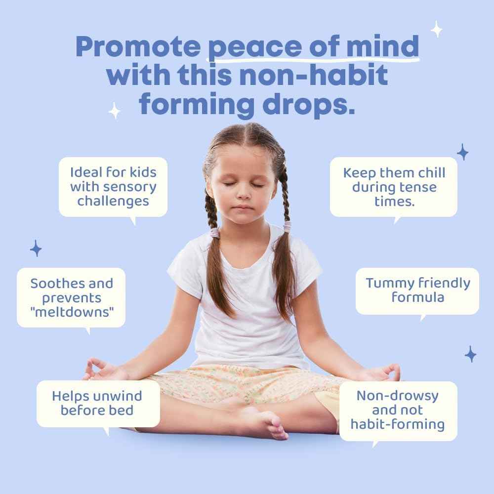 JoySpring Calmify Liquid Magnesium for Kids | Organic Chamomile & L-Theanine Supplement | Sugar-Free & Gluten-Free | Calm Support | Magnesium Glycinate