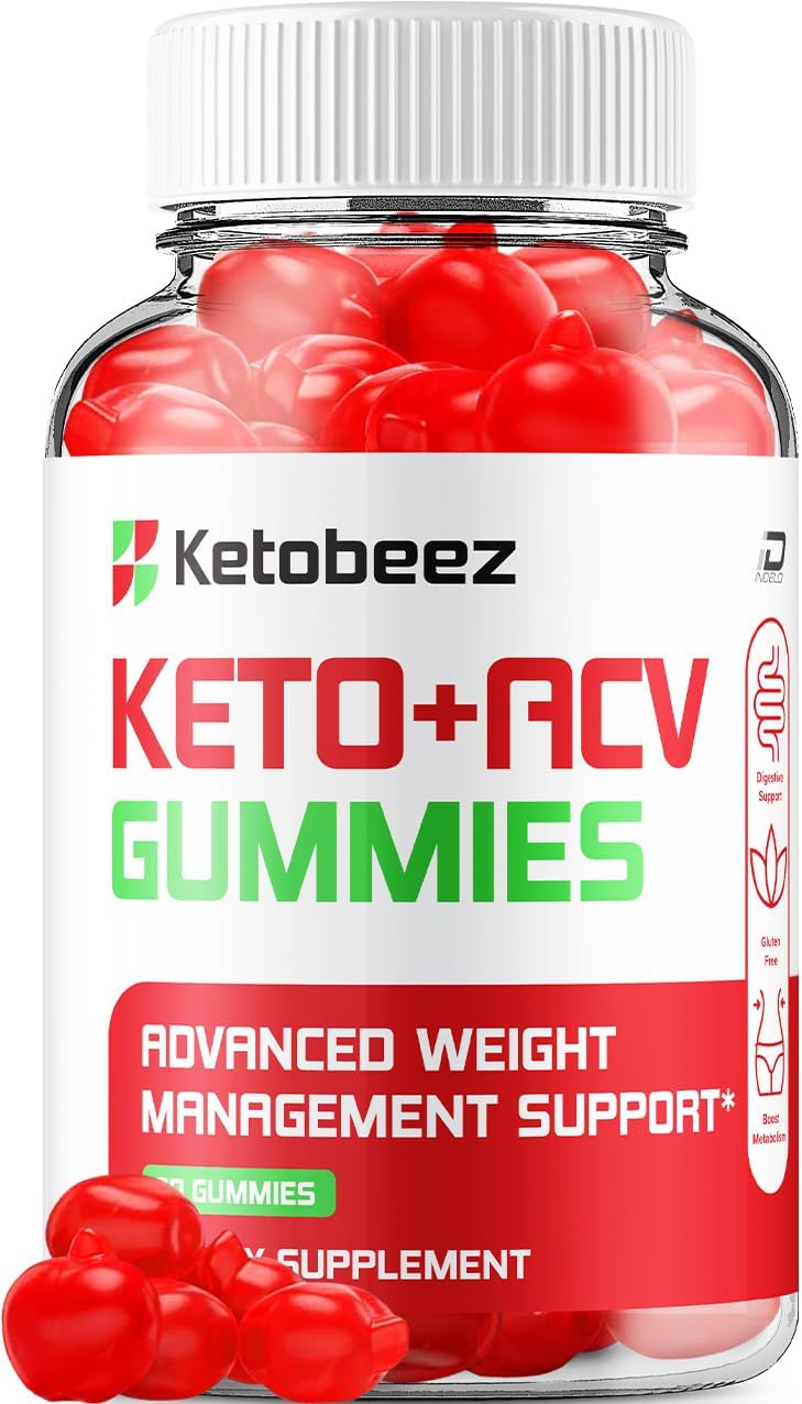 KetoBeez + ACV Gummies Supplement with Vitamin B12 - Apple Cider Vinegar 1000MG Gummies for Energy and  Slimming Formula  Support (3 Pack - 180 Gummies)