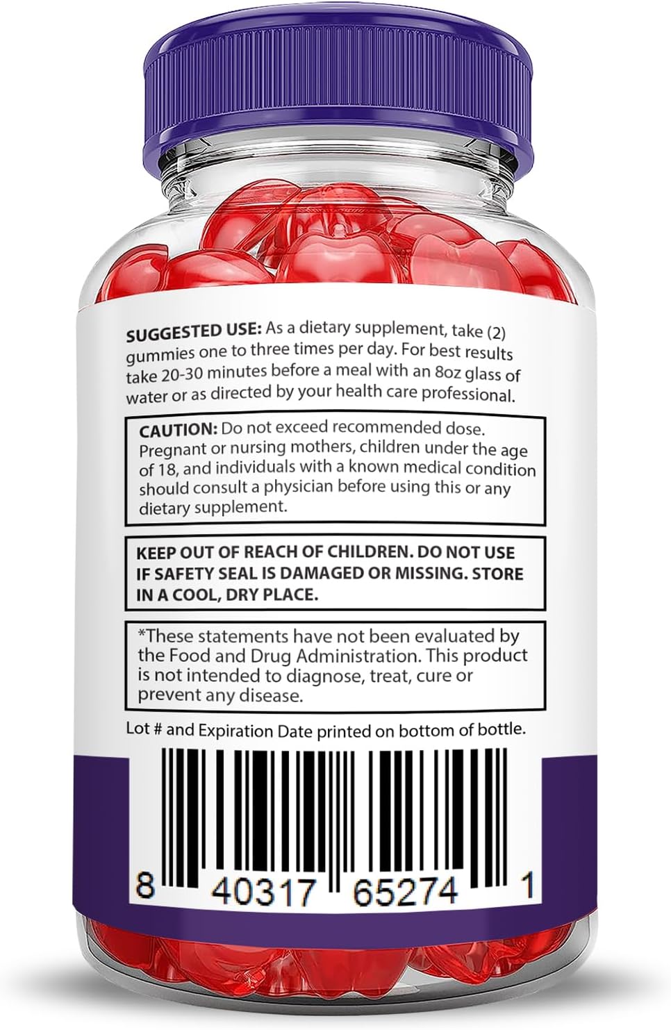 Ketocalm Nutrition Keto Gummies (2 Pack) 1000MG ACV Formula with Pomegranate Beet Juice - Vegan Non GMO - 120 Gummies