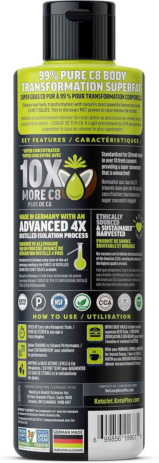 KetoJet™ C8 MCT Isolate Oil, 473 ml