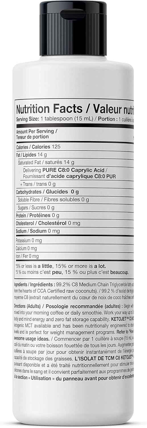 KetoJet™ C8 MCT Isolate Oil, 473 ml