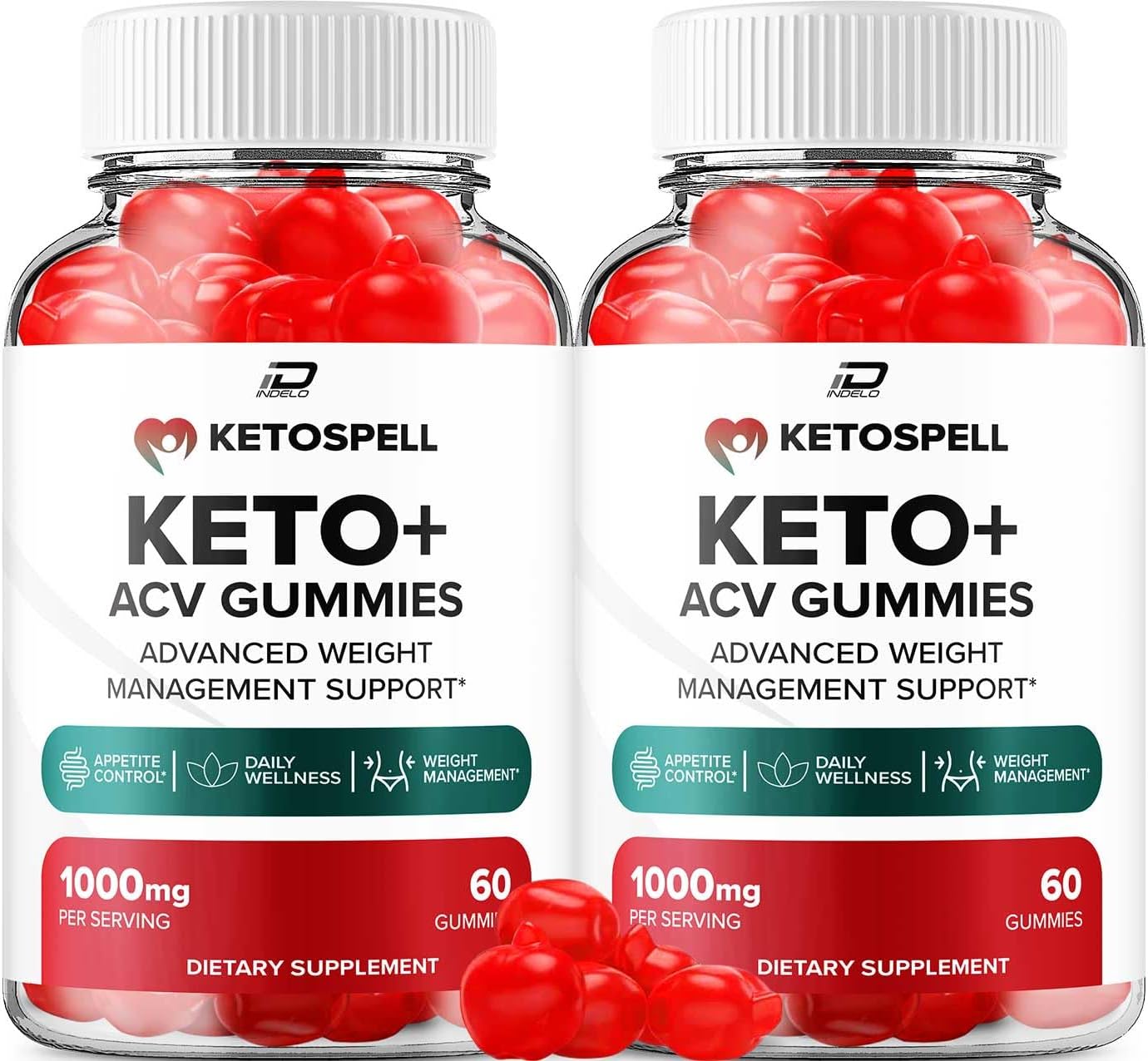 KetoSpell ACV Gummies - Apple Cider Vinegar 1000MG + B12 (2 Pack)
