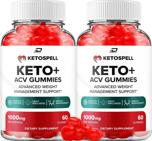 KetoSpell ACV Gummies - Apple Cider Vinegar 1000MG + B12 (2 Pack)