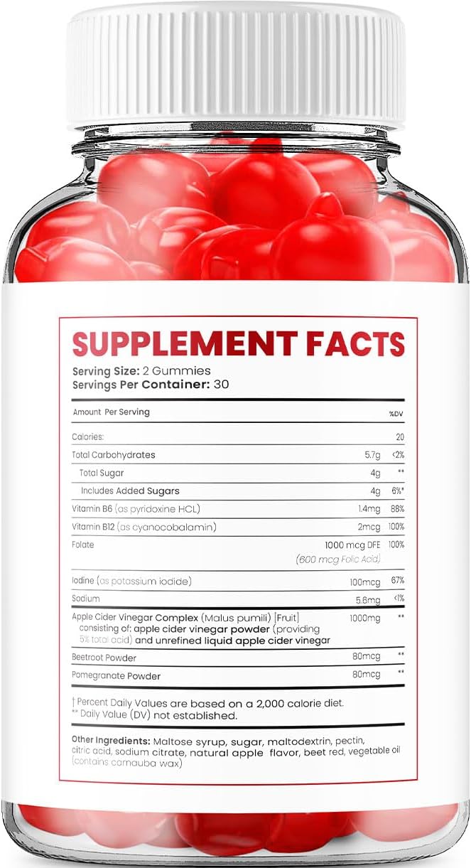 KetoSpell ACV Gummies - Apple Cider Vinegar 1000MG + B12 (2 Pack)