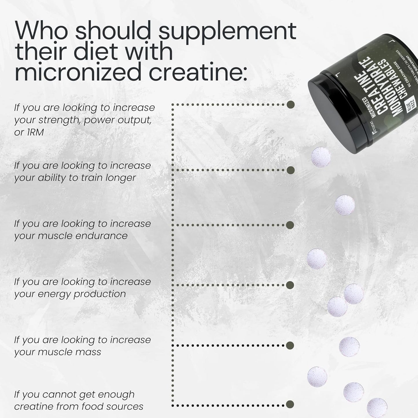 Ketostat Sour Razz Micronized Creatine Chews - 30 Day Supply - 150ct Chewables for Women & Men