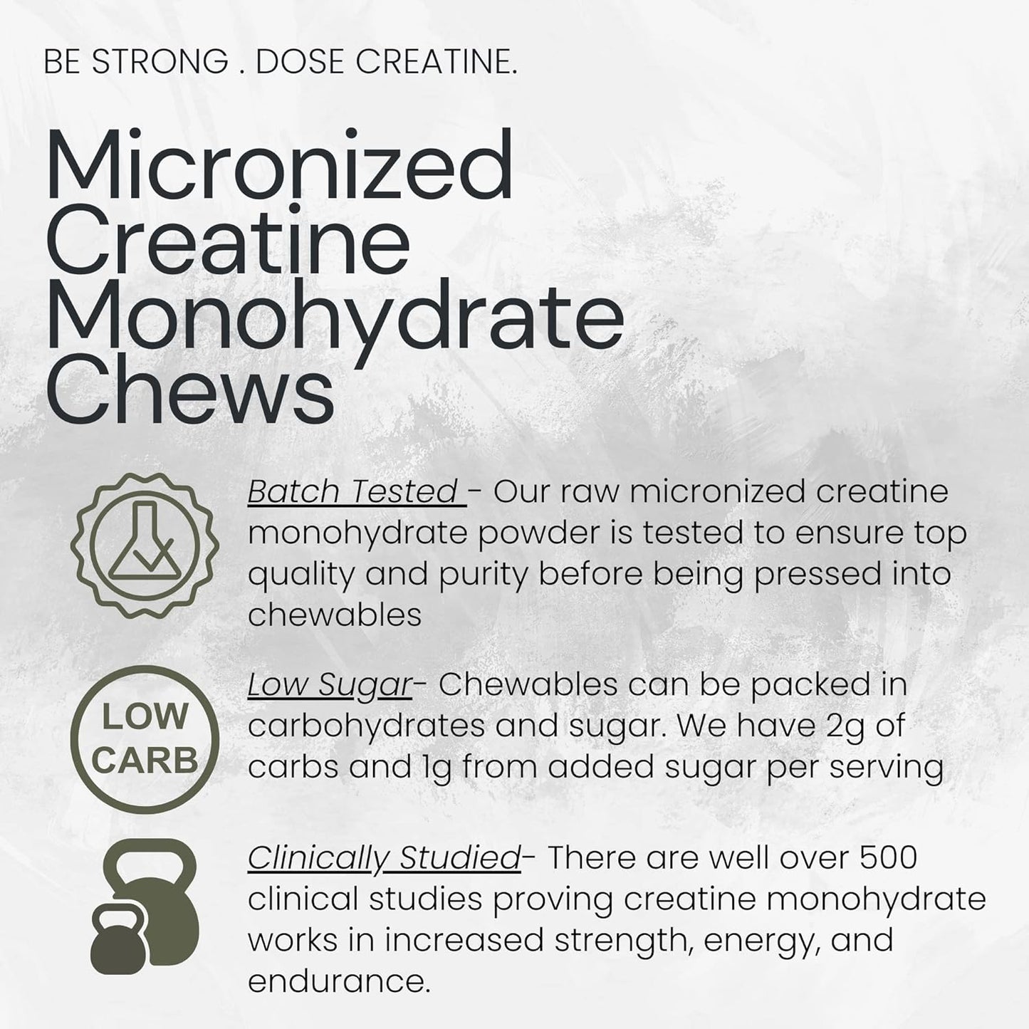 Ketostat Sour Razz Micronized Creatine Chews - 30 Day Supply - 150ct Chewables for Women & Men