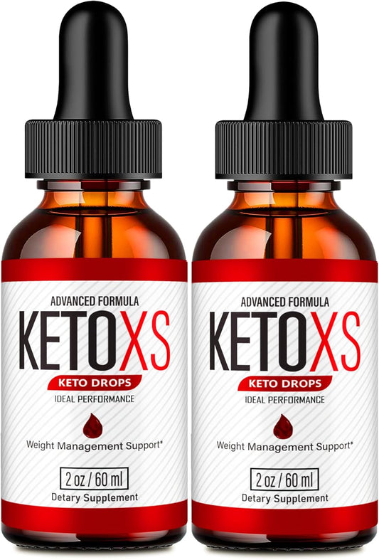 KetoXS Liquid Drops - All Natural Keto Formula for Maximum Strength and Overall Wellness - 2 Pack