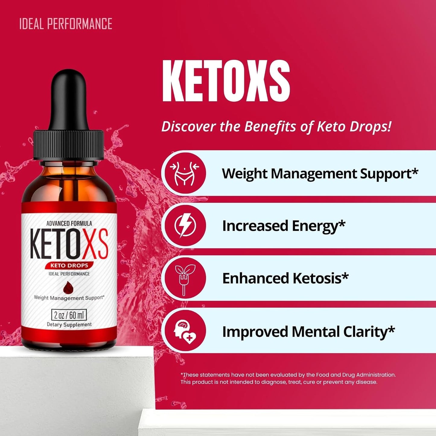 KetoXS Liquid Drops - All Natural Keto Formula for Maximum Strength and Overall Wellness - 2 Pack
