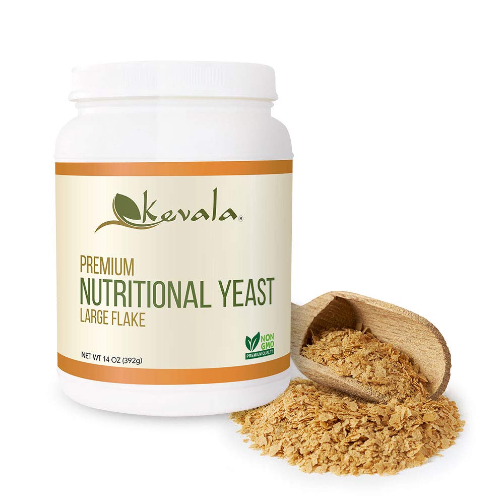 Kevala Nutritional Yeast Seasoning: Vegan, Low Sodium, Non-GMO, Gluten-Free, Kosher - 14 oz