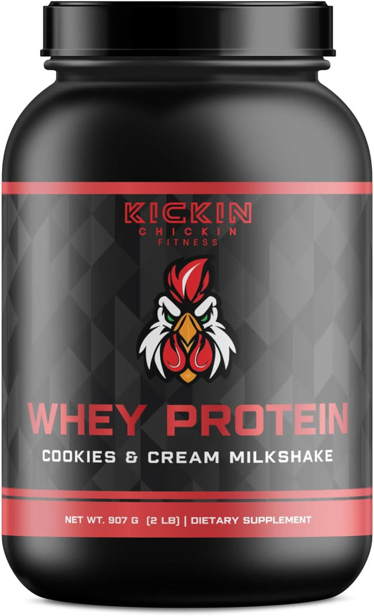 Kickin Chickin Whey Protein Cookies & Cream Milkshake - 1oz Pack