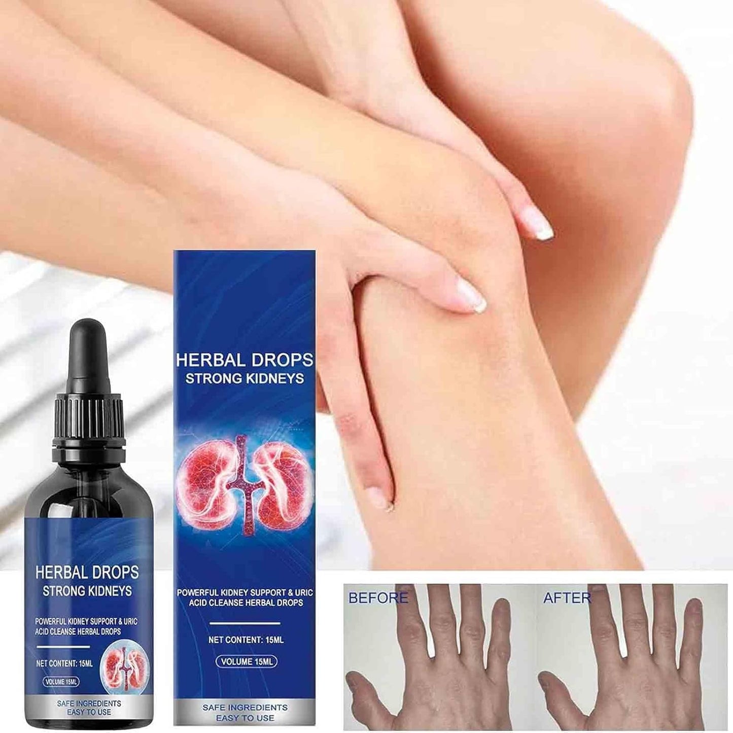 Kidney Care Herbal Drops for Strong and Relaxing Kidneys - Oral Solution (2pcs)