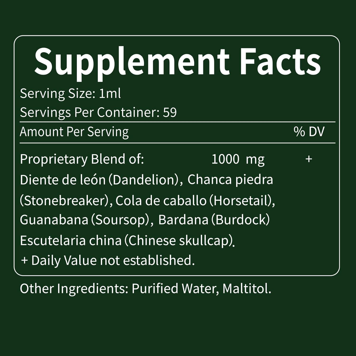 Kidney Cleanse Drops with Chanca Piedra, Horsetail, and Dandelion for Water Retention Relief - Herbal Extract Liquid Detox - 2oz