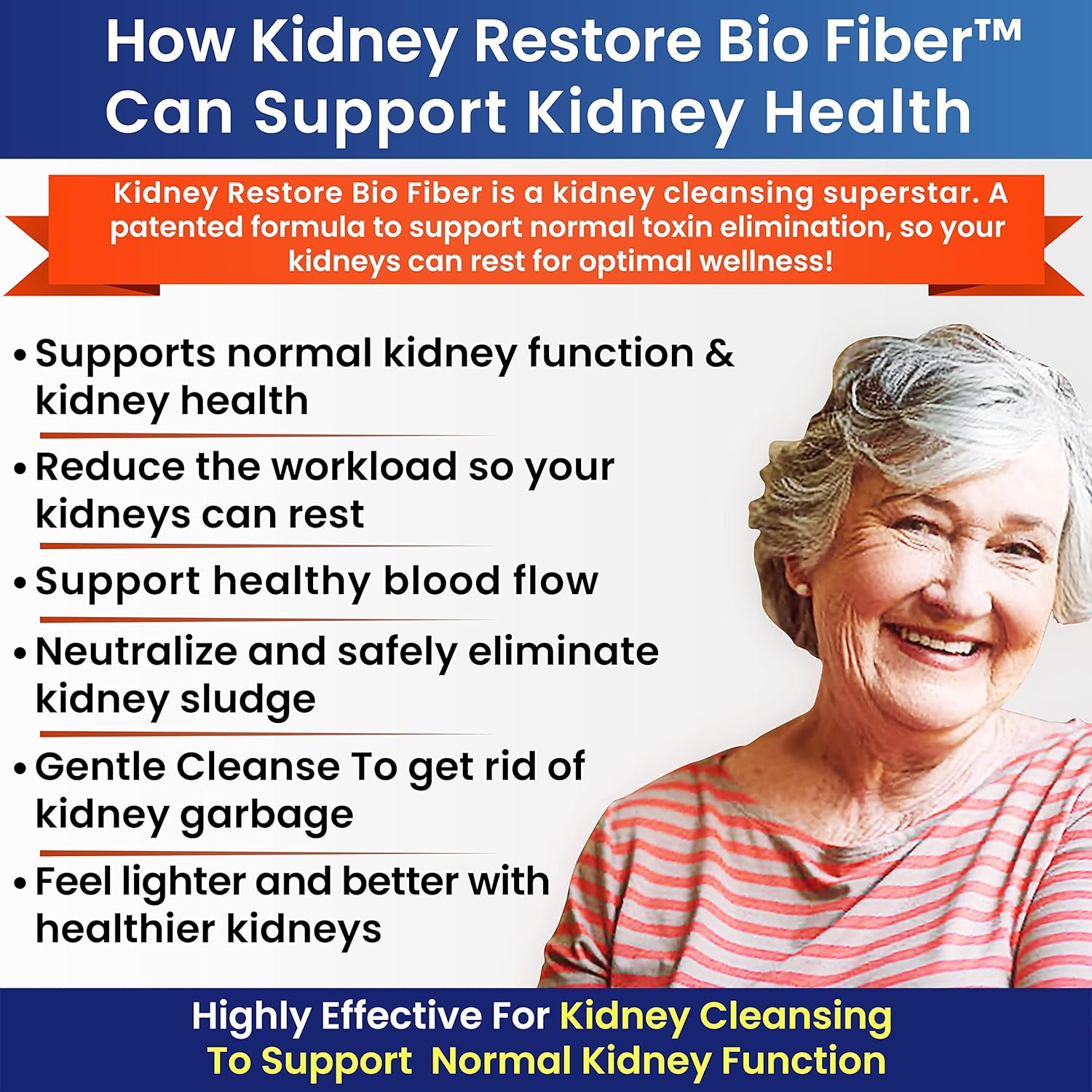 Kidney Restore 3 Pack with Natural Kidney Cleanse Capsules and Bio Fiber - Support Kidney Function, Detox & Repair - Restorative Kidney Support Supplement