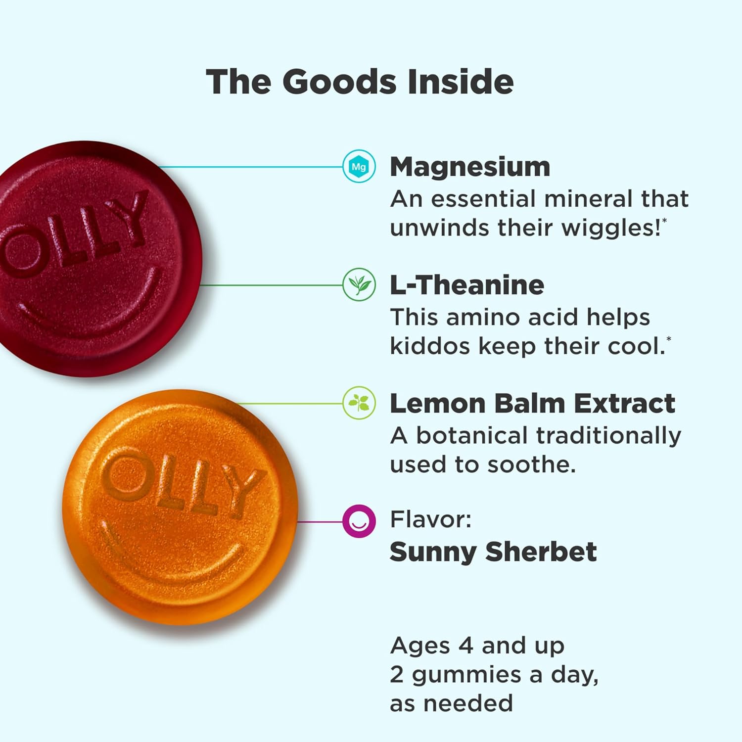 Kids Relaxation Gummies with Magnesium, L-Theanine, Lemon Balm - 50 Count, Plus Kids Multivitamin Gummy Worms for Immune Support