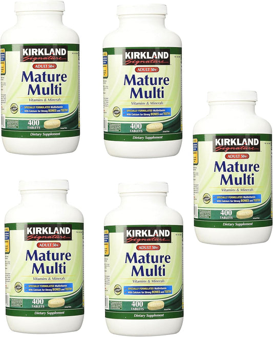 Kirkland Signature Mature Adult Multi Vitamin Tablets - 5 Pack (400 Tablets)