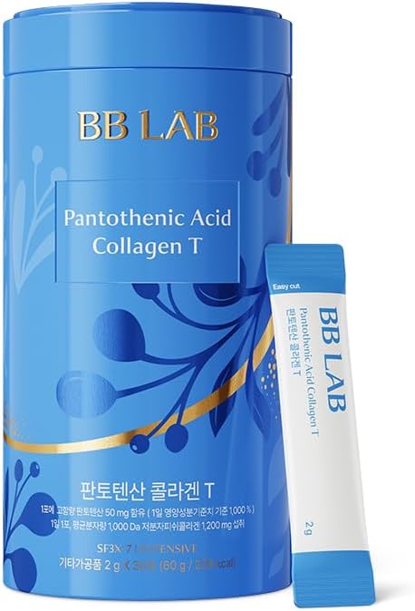 Korean BB LAB Powder Collagen SF3X-7 Intensive Series with Pantothenic Acid, 30 Sticks - Blue Color