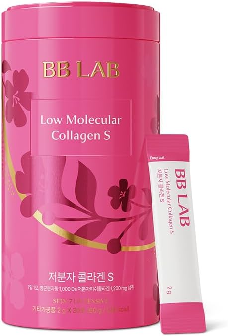 Korean BB LAB Powder Collagen SF3X-7 Intensive Series 30 Sticks - Low Molecular S Type Collagen Pink Color