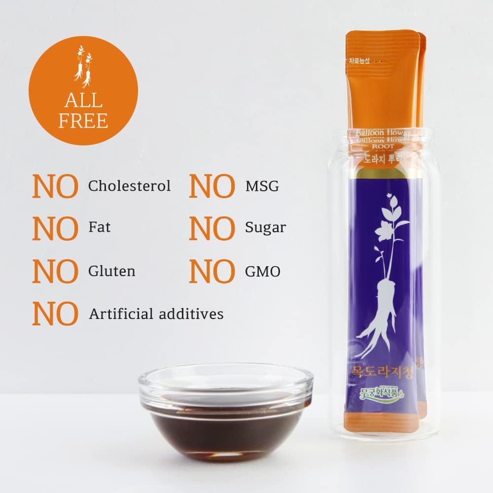 Korean Mugunghwa Food Stick with Balloon Flower Root Extract, Bellflower, Ginger, and Natural Sweeteners for Cold and Sore Throat Relief - All Ages Friendly