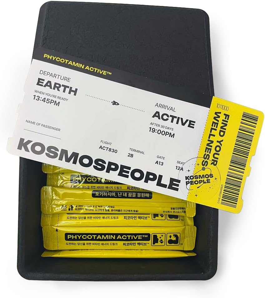 KOSMOS PEOPLE PHYCOTAMIN Multivitamin Powder - 30 Packets for Energy, Hydration, and Recovery - Daily Vitality and Fitness Support