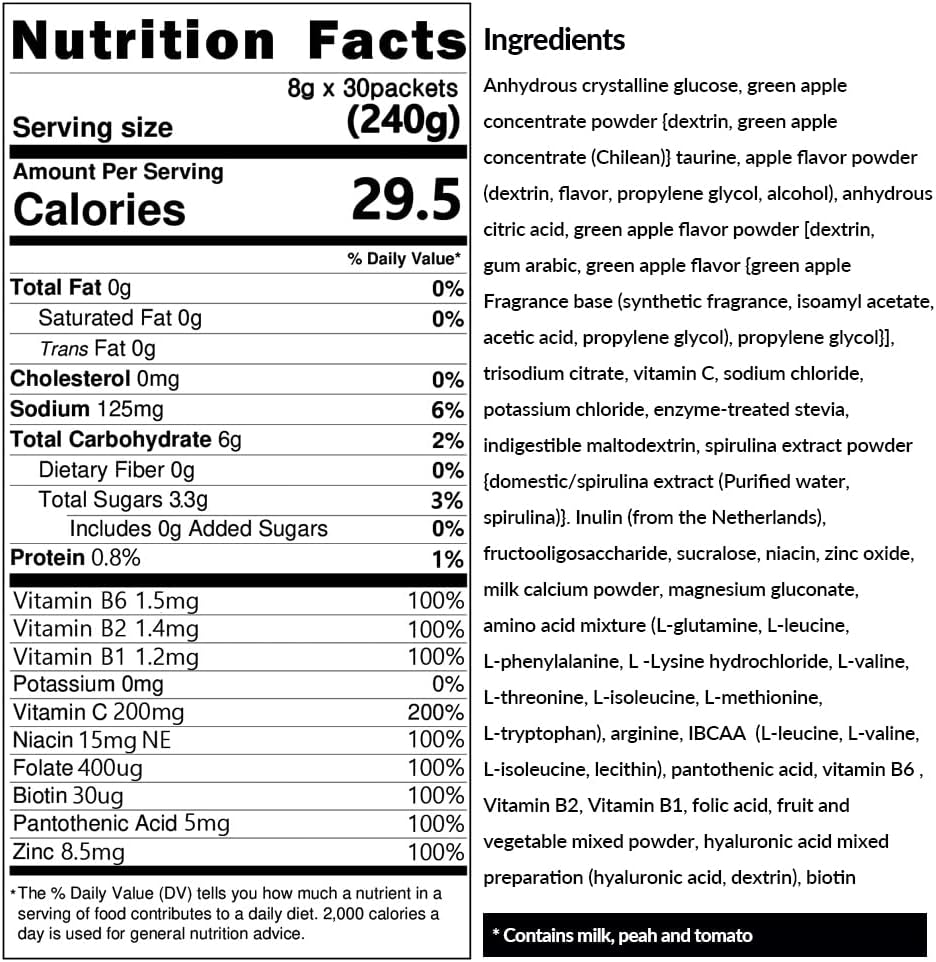 KOSMOS PEOPLE PHYCOTAMIN Multivitamin Powder - 30 Packets for Energy, Hydration, and Recovery - Daily Vitality and Fitness Support