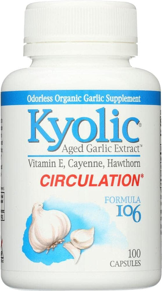 Kyolic Aged Garlic Extract with Vitamin E and Cayenne 100 Capsules