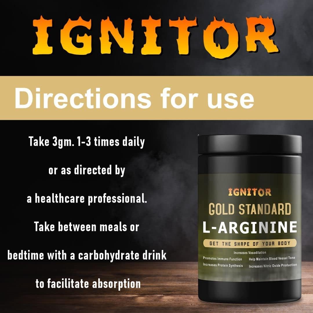 L-Arginine Powder Supplement for Muscle Growth - 300gm Amino Acid Supplement for Men and Women