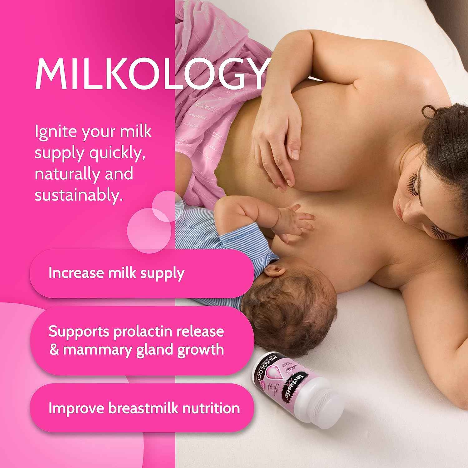 Lactastic® Perfect Start Bundle - High Potency Organic Lactation Supplements - Milkology, Milkcraft & Milk Bliss - 210 Vegan Capsules