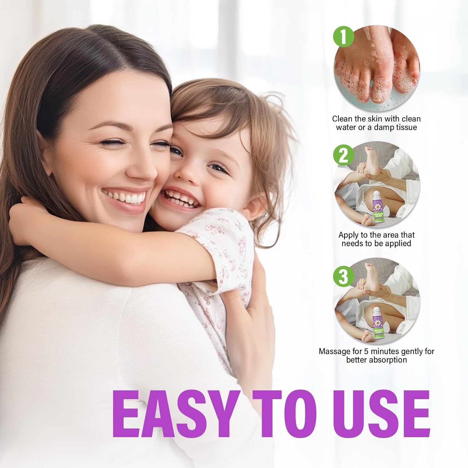 LAORICI Kids Magnesium Sleep Lotion - Calming Magnesium Oil for Bedtime Relaxation (60ML)