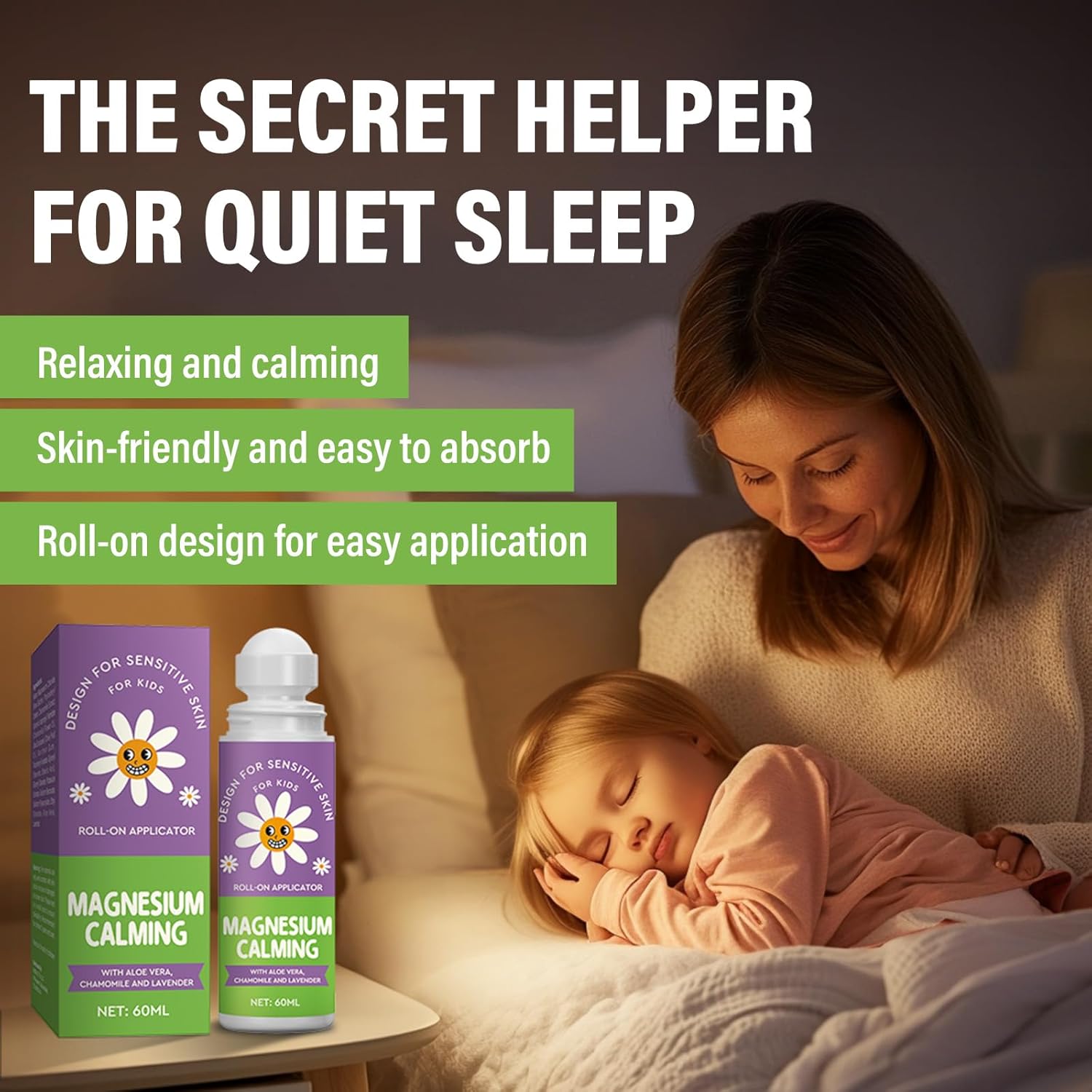 LAORICI Kids Magnesium Sleep Lotion - Calming Magnesium Oil for Bedtime Relaxation (60ML)