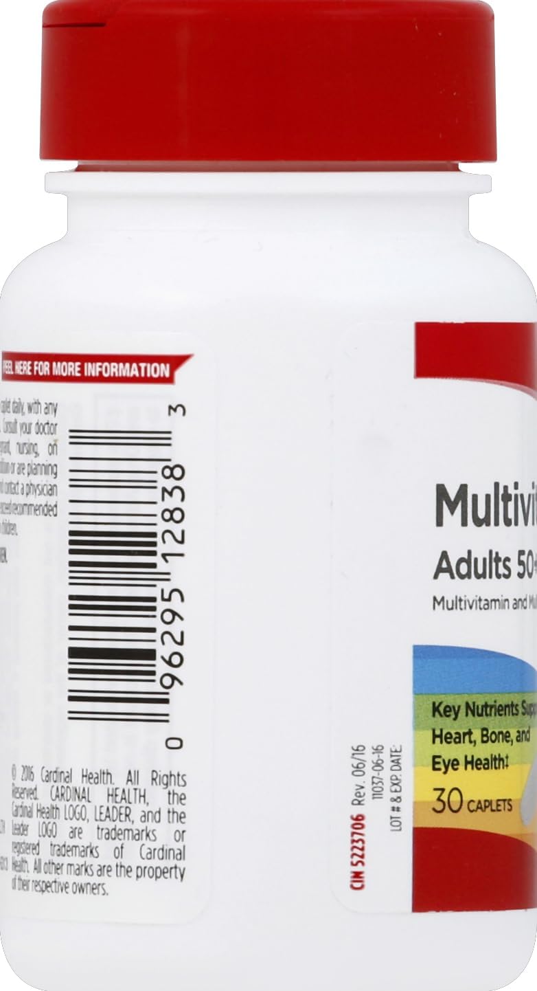 LEADER Multivitamin Adult 50+ Caplets - 30 Count - Single Pack