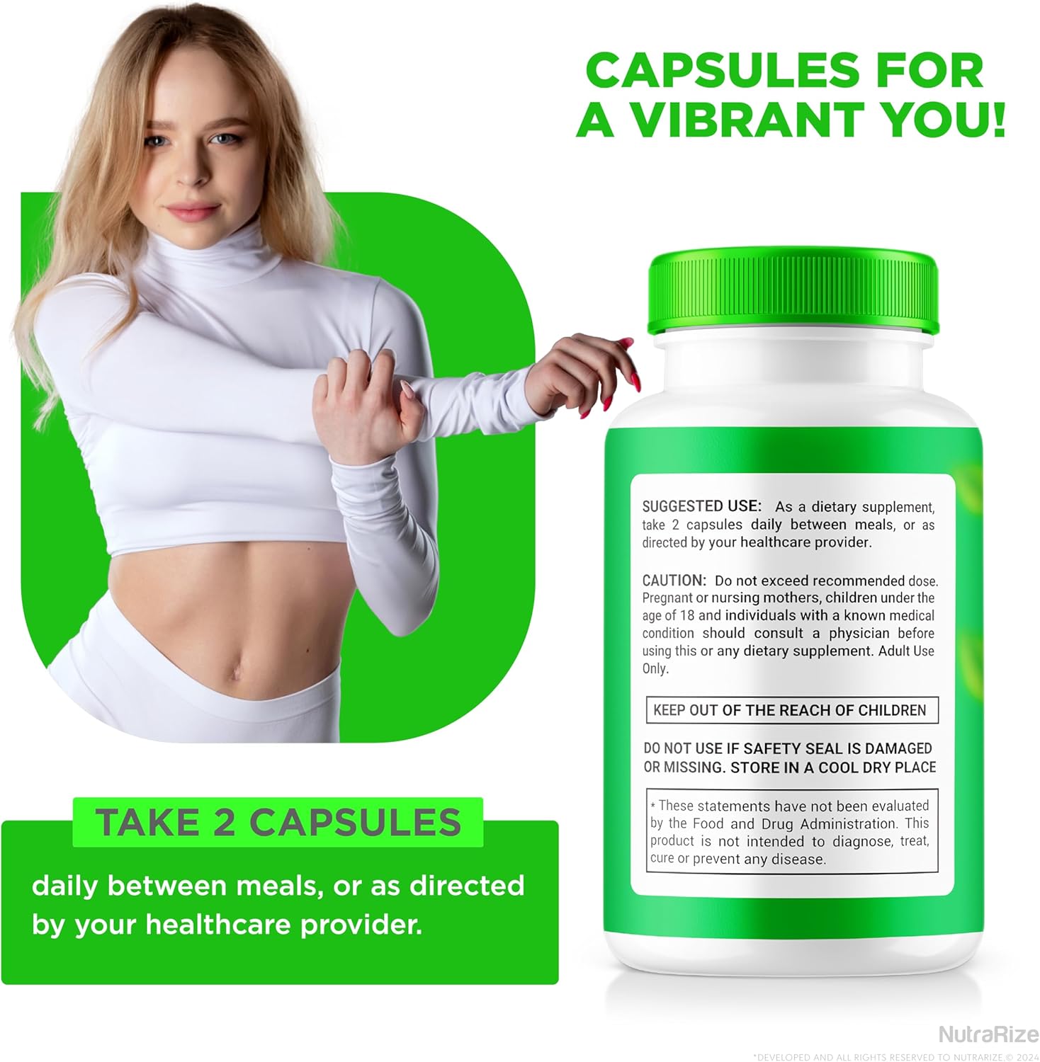 Lean Green Capsules - 5 Pack for Lasting Energy & Health, Premium Keto Pills, Supports Active Lifestyle & Fitness, LeanGreen Detox Formula with 300 Capsules