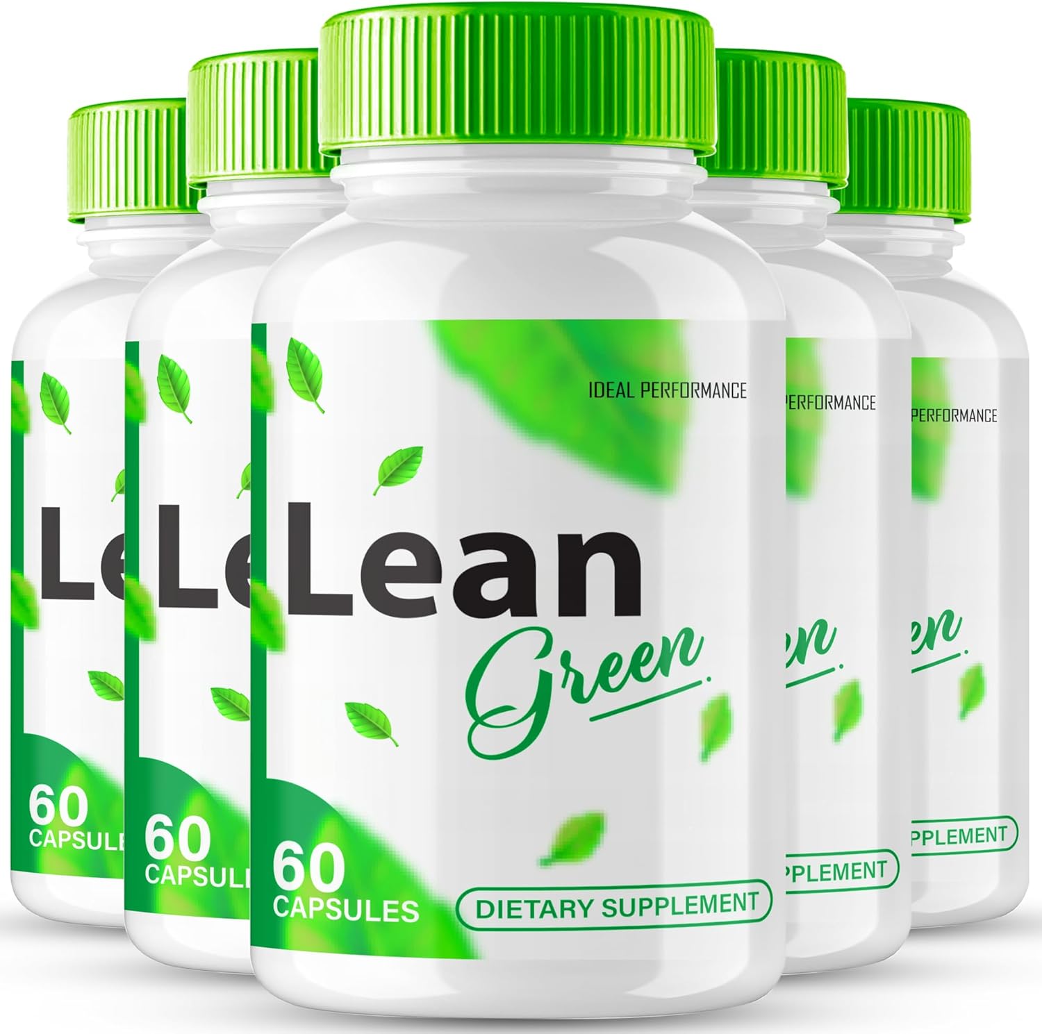Lean Green Keto Capsules - Maximum Strength Advanced Formula Supplement Pills - All Natural Keto Pills for Ideal Performance (5 Pack)