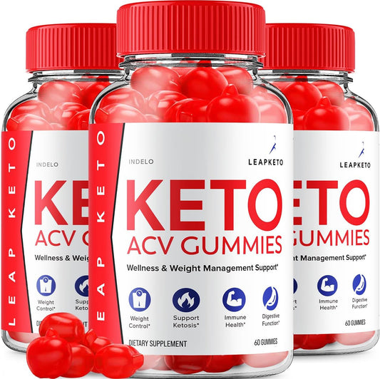Leap Keto ACV Gummies - Advanced Weight Management Formula (180 Gummies, 3 Pack)