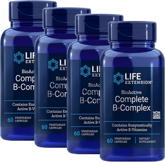 Life Extension BioActive Complete B Complex - Comprehensive B Vitamin Formula 240 Vegetarian Capsules