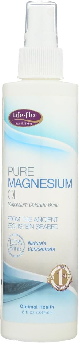 Life-flo 8 oz Pure Magnesium Oil for Muscle Relief and Relaxation