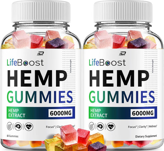 LifeBoost metabolism booster Gummies with metabolism booster Seed Extract - Herbal Supplement for Tinnitus Support - All Natural Health and Wellness Boost - 2 Pack (120 Gummies)