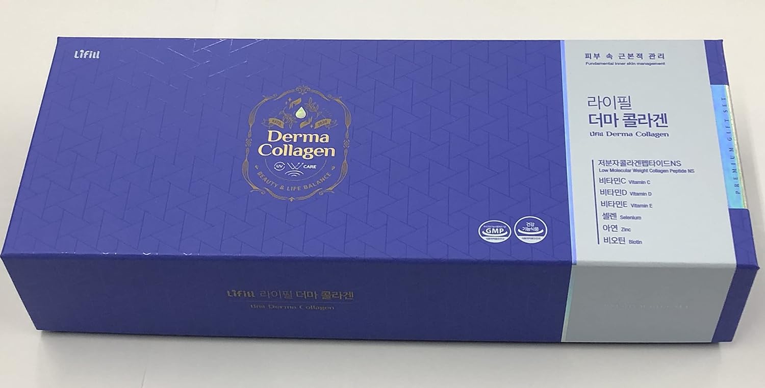Lifill Derma Collagen-Luxury Pack: Skin Care Tablets with Biotin, Vitamin C, D, E, Collagen Peptides, Zinc, and Selenium - Reduce Wrinkles, Tighten Skin, Boost Hair Skin Nails (84 Tablets x 4 Units)