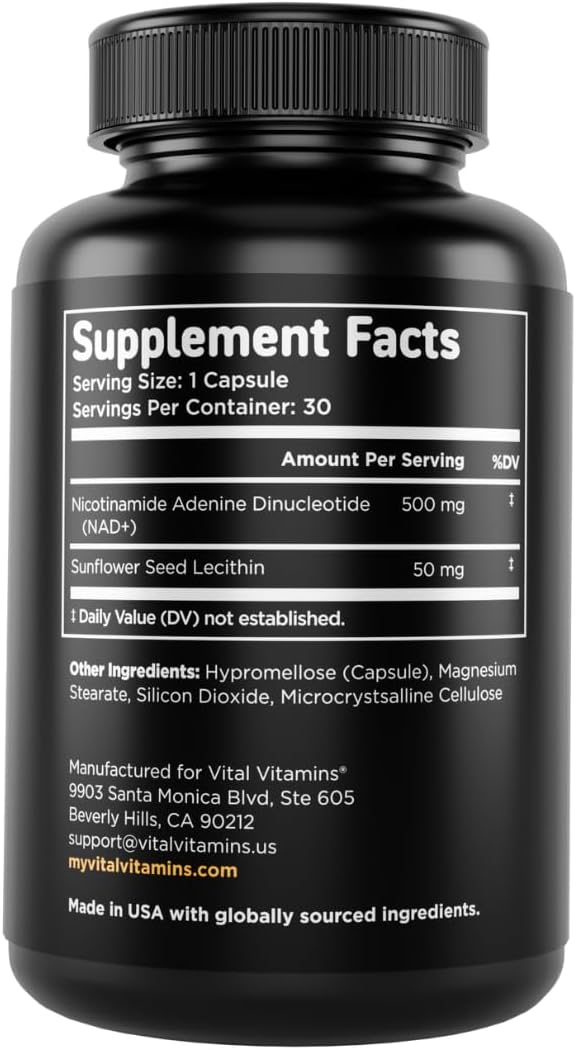 Liposomal NAD Plus Supplement (4-Pack) for Cellular Anti-Aging Support, Energy, Focus - NAD+ Vitamins for Men & Women