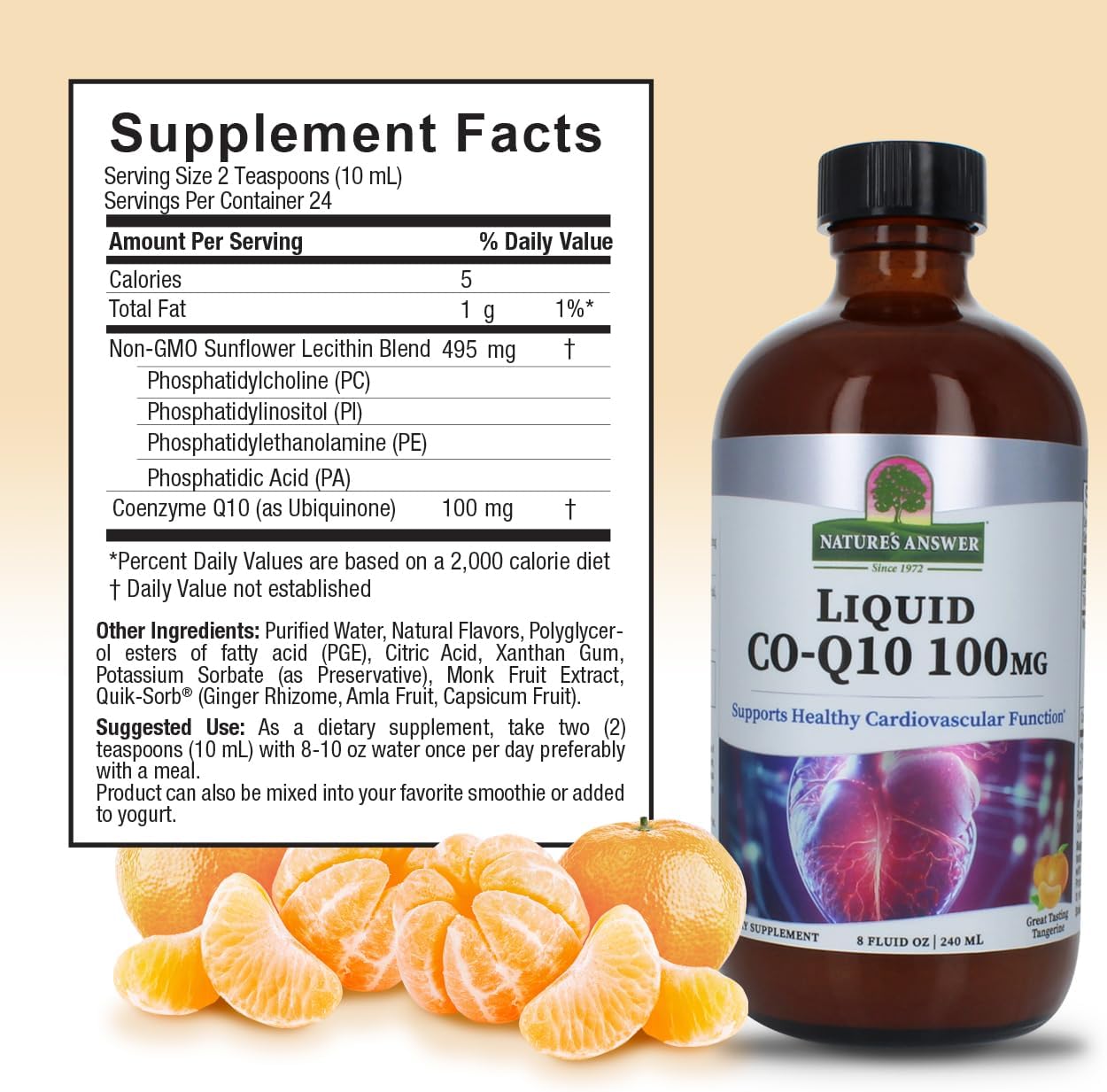 Liquid CO-Q10 8oz: Vegan, Gluten-Free Cardiovascular Support Formula
