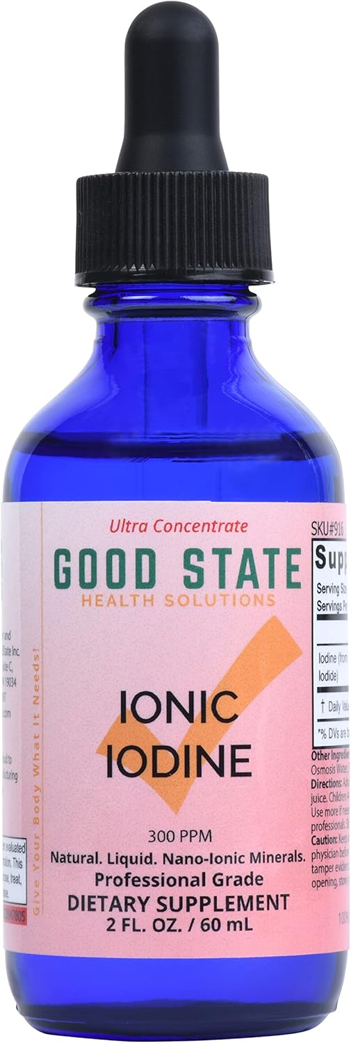 Liquid Ionic Potassium Iodide Supplement | Vegan | 150 mcg per 10 Drops | 118 Servings | Supports Thyroid Health, Energy, Immunity, Metabolism | 2 oz Glass Bottle
