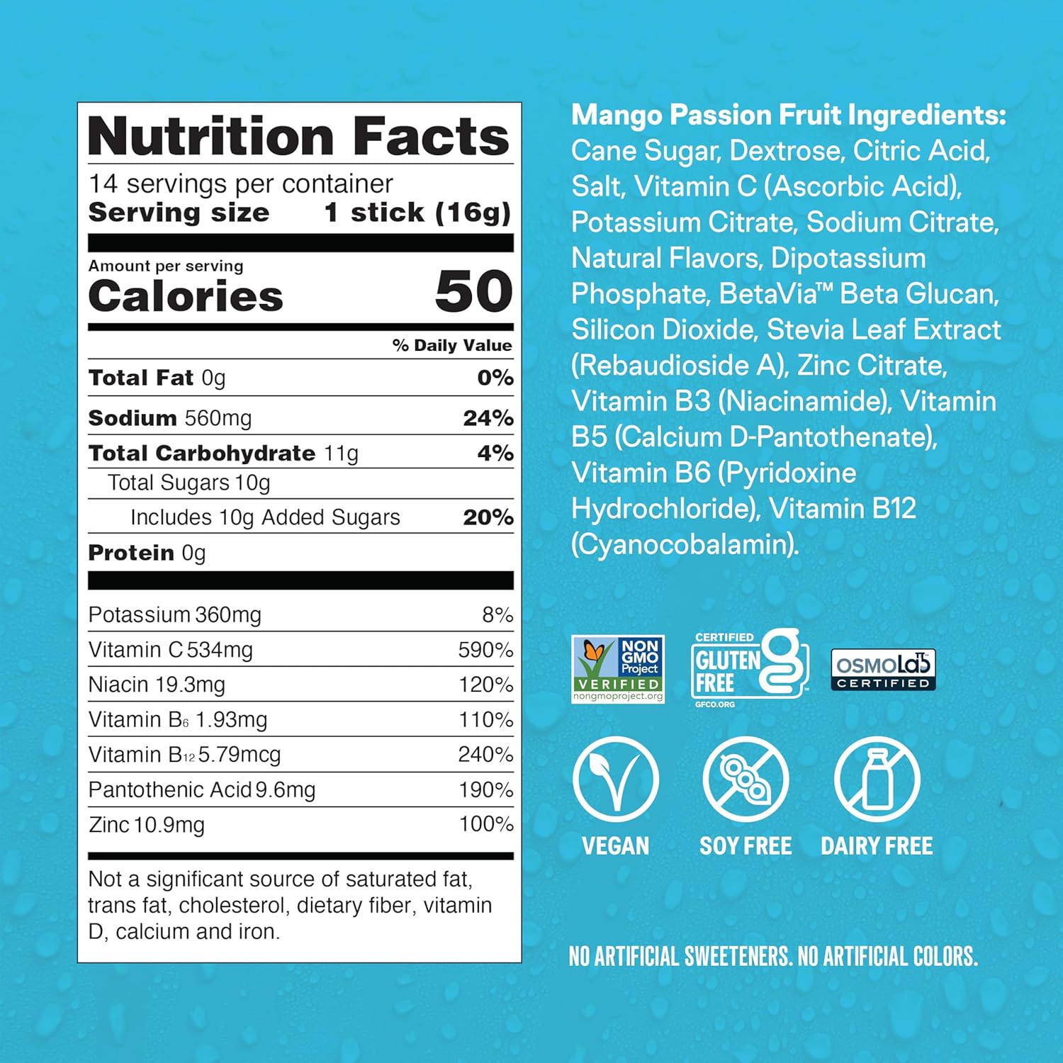 Liquid I.V.® Electrolyte Powder Drink Mix - Mango Passionfruit | Hydration & Immune Support | 3 Pack (42 Servings)