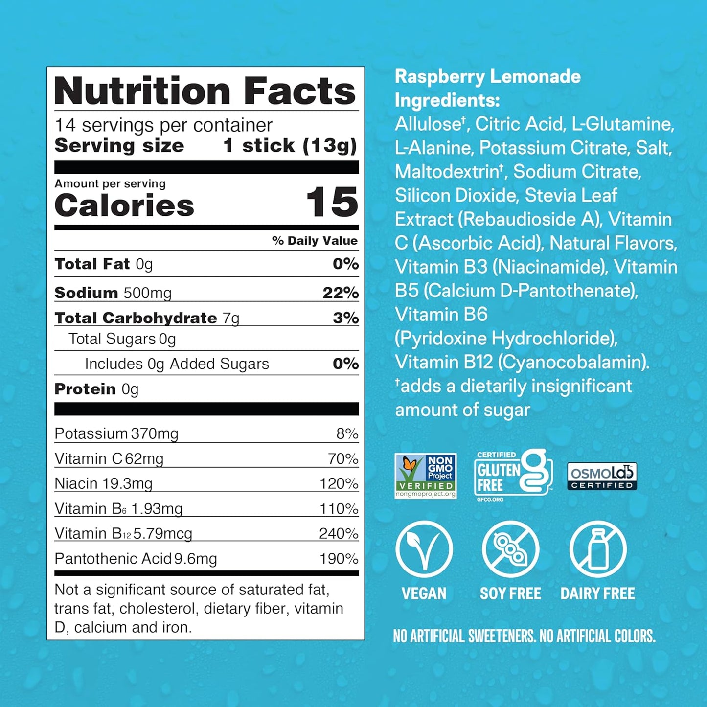 Liquid I.V.® Sugar-Free Raspberry Lemonade Electrolyte Powder Mix - 3 Pack (42 Servings)