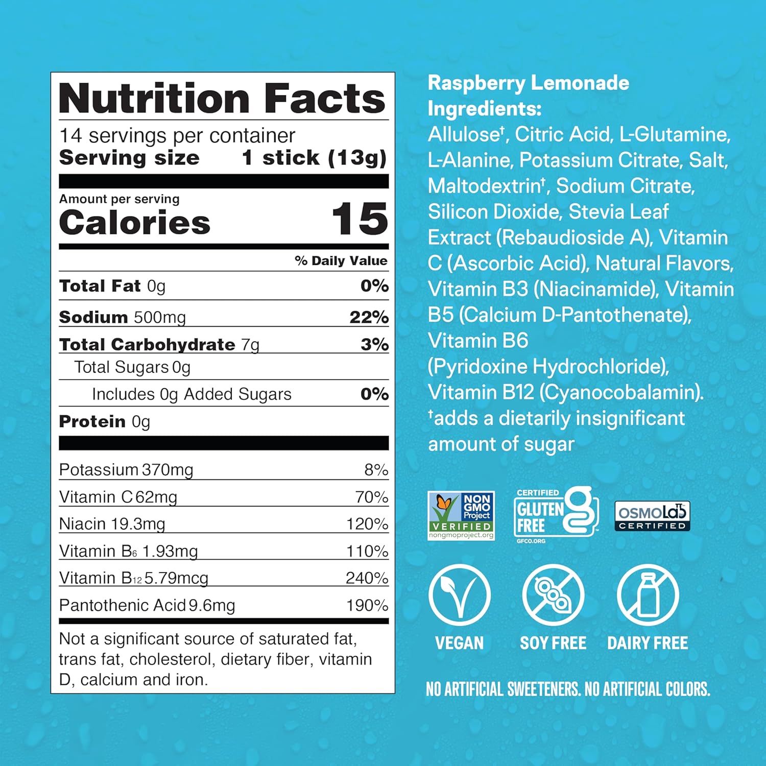 Liquid I.V.® Sugar-Free Raspberry Lemonade Electrolyte Powder Mix - 3 Pack (42 Servings)