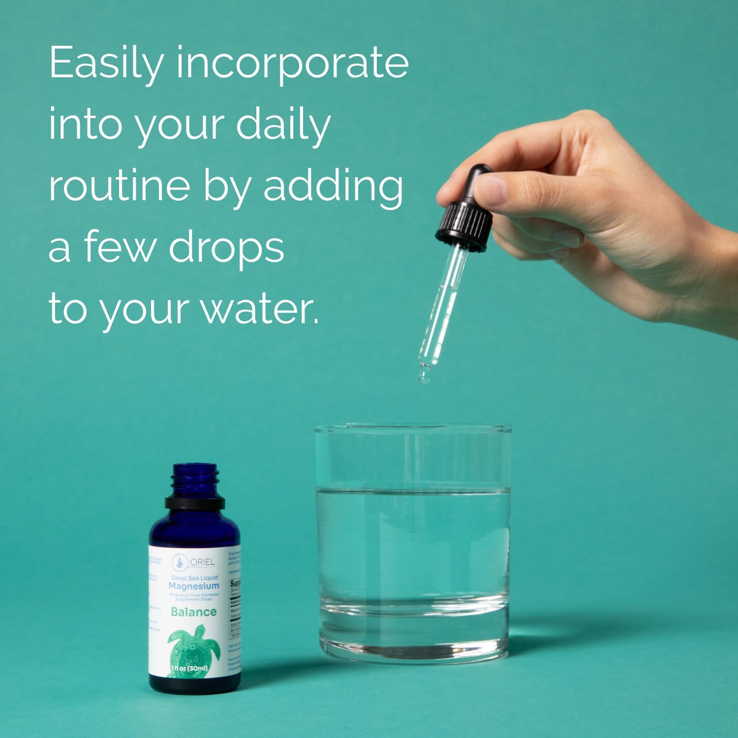 Liquid Magnesium Drops for Rapid Absorption, Electrolyte Balance, Muscle & Nervous System Function - 30ml, 30-Day Supply