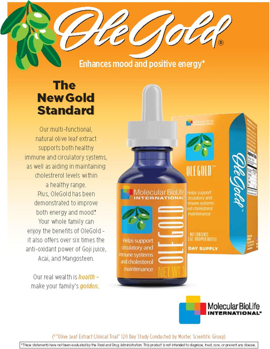 Liquid Olive Leaf Extract with Hydroxytyrosol, Tyrosol & Oleuropein by Molecular Biolife International